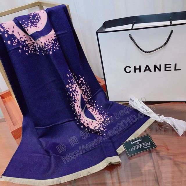 CHANEL圍巾 2019年新品素雅山茶花 香奈兒羊絨混紡長圍巾 CHANEL女圍巾  llwj6609